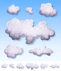 Foto auf Acrylglas Cartoon Smoke, Fog And Clouds Set © benchart