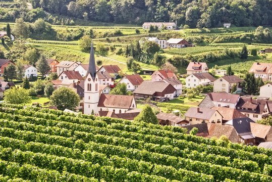 Village of Bickensohl, Kaiserstuhl, Germany