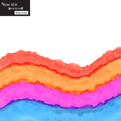 Abstract watercolor painted background. Vector illustration.