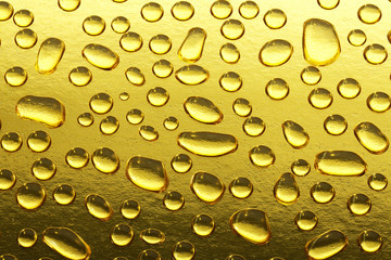 Fototapeta na wymiar gold water drops