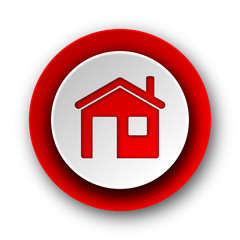 house red modern web icon on white background