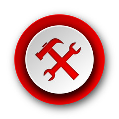 Fototapeta premium tools red modern web icon on white background