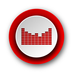 sound red modern web icon on white background