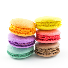 macaroons isolated on white background