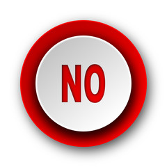 no red modern web icon on white background