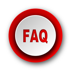 faq red modern web icon on white background