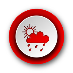 rain red modern web icon on white background