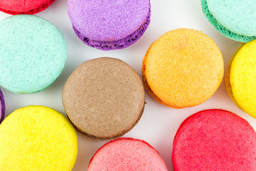 macaroons isolated on white background