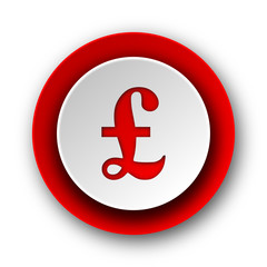 pound red modern web icon on white background