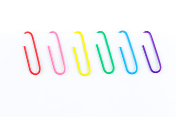 paperclips isolated on white background