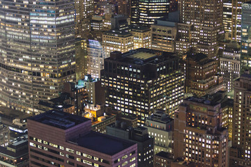 Aerial View of New York at Night