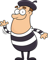 Cartoon Mime Smiling