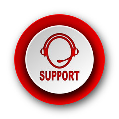 support red modern web icon on white background