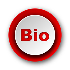 bio red modern web icon on white background