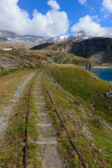 Ferrovia industriale in disuso a 2.500 m.s.l.m.