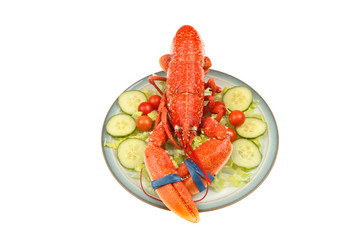 Lobster on salad