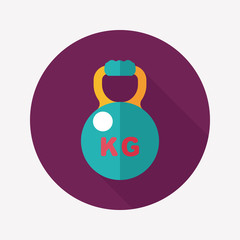kettlebells flat icon with long shadow,eps10