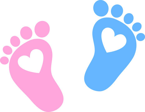 Baby Feet, Footprint, Hearts