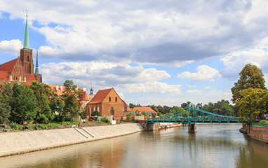 Most Tumski (Most Zakochanych) we Wrocławiu - obrazy, fototapety, plakaty