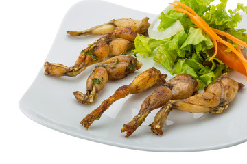Grilled frog legs