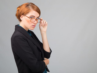 red-haired businesswoman's porttrait