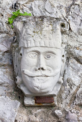 Bas-relief of a Male Face