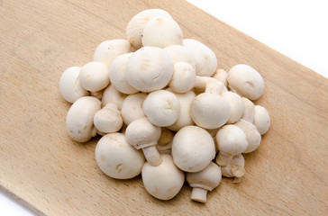 Heap of fresh button mushrooms