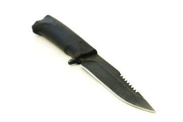 Black knife isolated on white