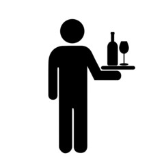 Waiter restaurant icon