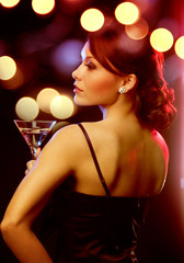 woman with cocktail