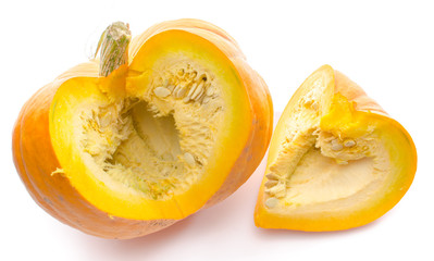 Nice big pumpkin cut into quarters