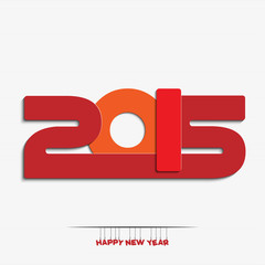 New year 2015 greeting card design