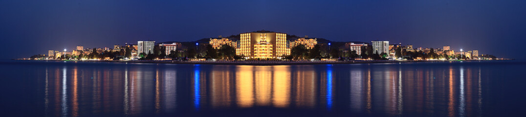 night landscape panorama sea hotels lights © kichigin19