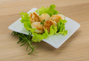 Grilled scallops