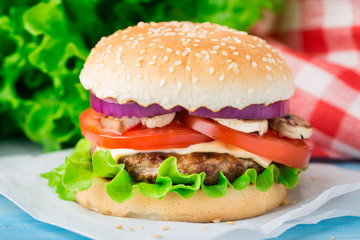 Home made burger