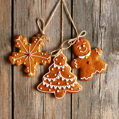 Christmas homemade gingerbread cookies