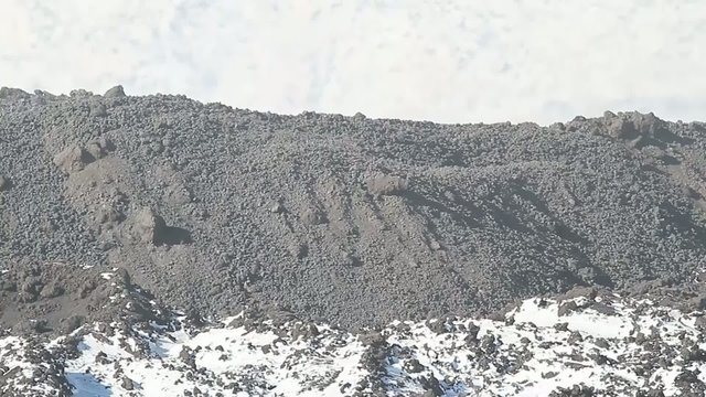 Etna lava flow detail in Valle del Bove - January 2014