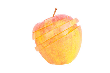 roter Apfel geschnitten