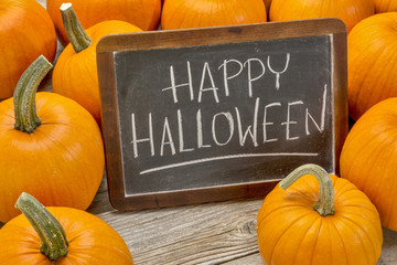 Happy Halloween with pumpkin