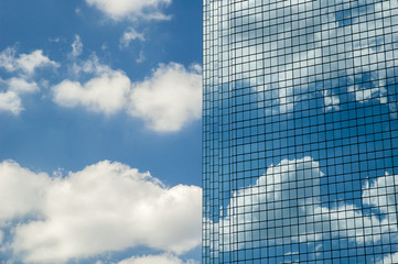 Fototapeta na wymiar Sky and clouds reflection