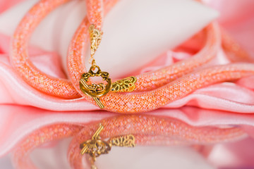 Beads, beadworks on a colored,   accessories