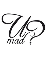 U mad Text Cool Logo Design