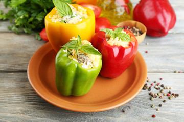 Composition with stuffed peppers
