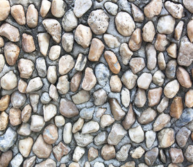 Old wall made of rocks and mortar
