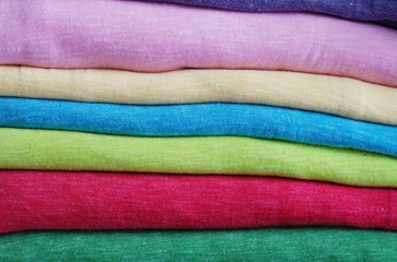Colorful folded cotton polyester ,texture, background