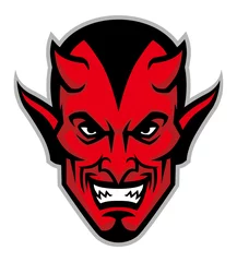 Fotobehang devil head mascot © bazzier