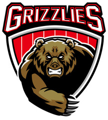 Obraz premium grizzly bear mascot