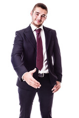 Greeting businessman