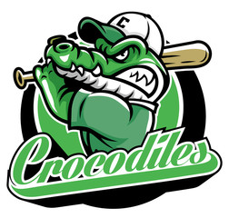 Fototapeta premium crocodile baseball mascot