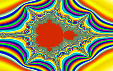 Fototapeta na wymiar Psychedelic Mandelbrot fractal